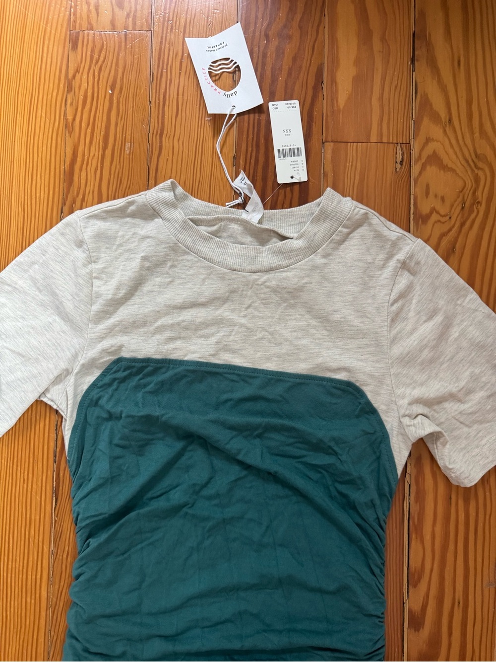 NWT Daily Practice Colorblock Ruched Mini Dress - Picture 4 of 7